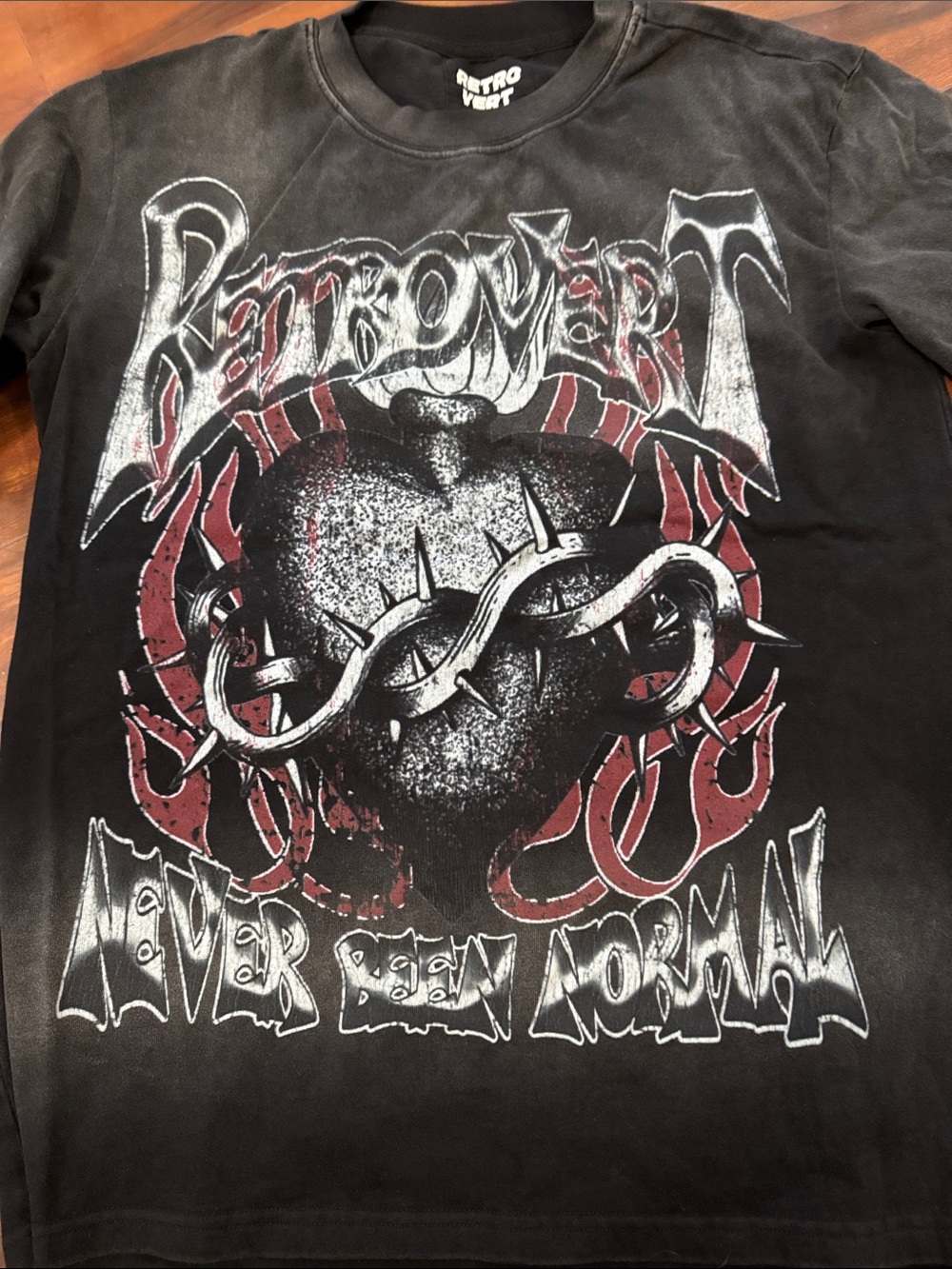 Retrovert Black Graphic Tee - 'Never Been Normal'